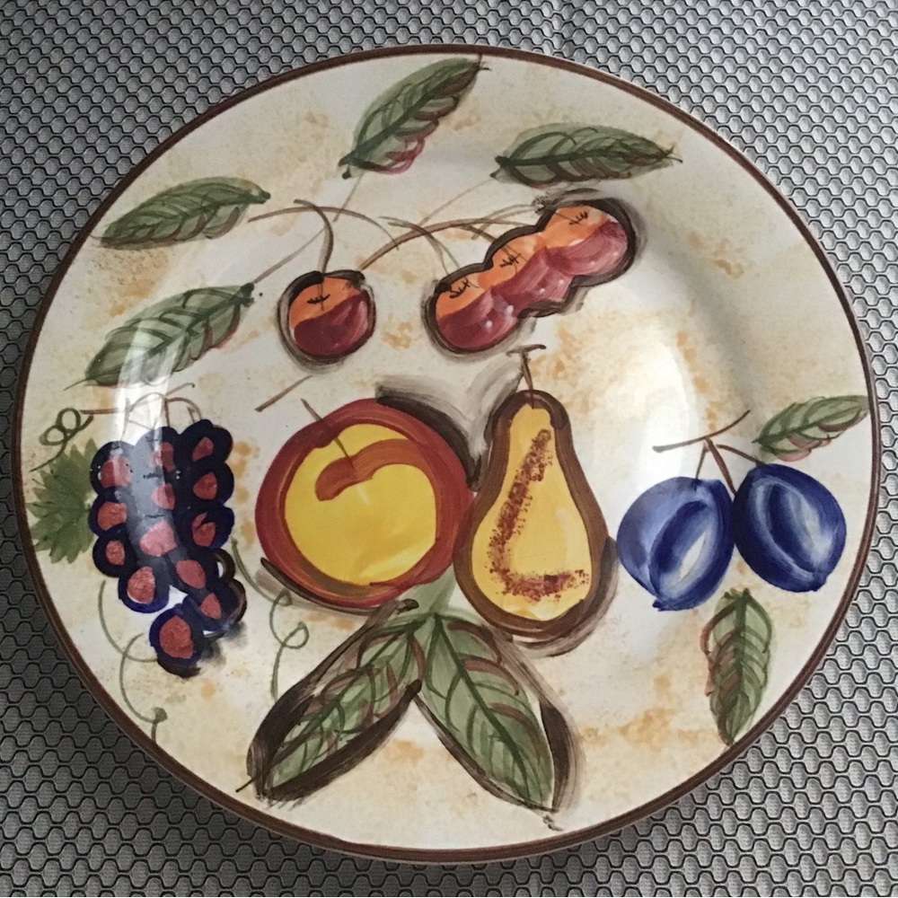 Gorgeous Sicily, Italy fruit pattern dish,stonewware
